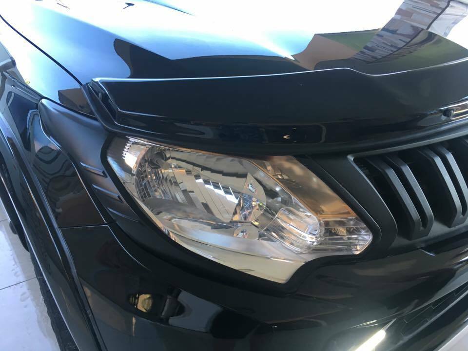 TRADIESCHOICE Matte Black Headlight Cover for Mitsubishi Triton MQ 2014-2018 | Stylish and Protective Upgrades