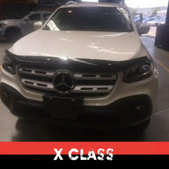 TRADIESCHOICE Bonnet Protector + Weathershields + Sun Visors for Mercedes X-Class 2018-2020 | Tinted for Style, Comfort, and Protection