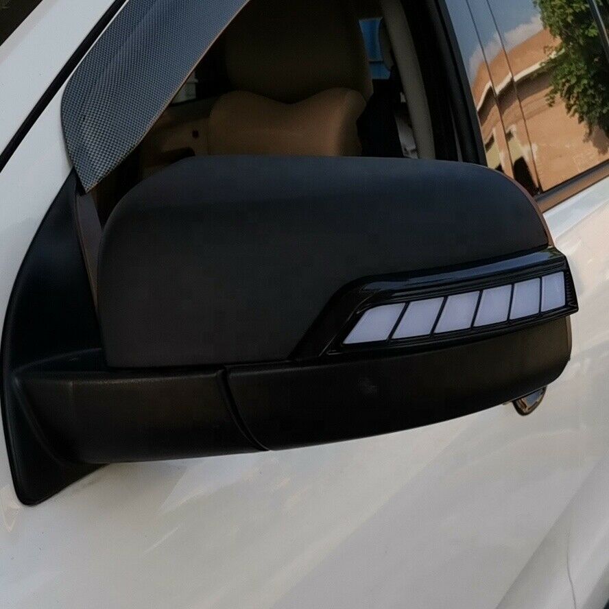MIRROR COVER W/ LED MATTE BLACK FITS FORD RANGER PX PX2 PX3 2011 - 2020 Everest