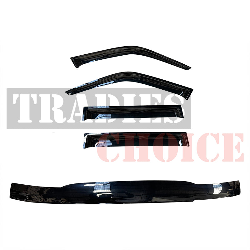 TRADIESCHOICE Bonnet Protector + Weathershields for Toyota Landcruiser 80 Series | Enhanced Style and Protection