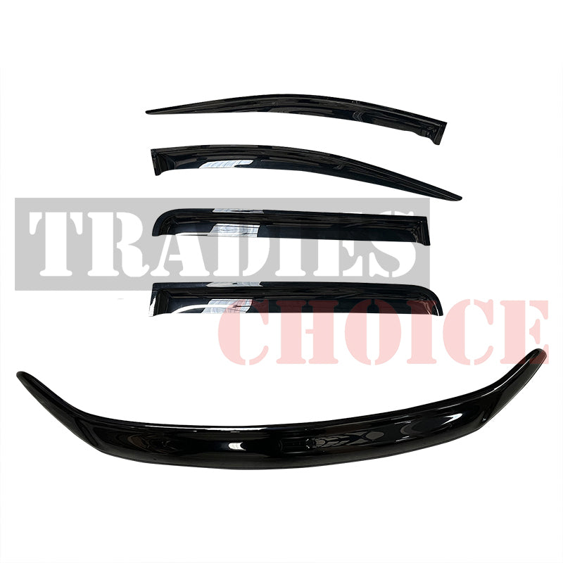 Bonnet Protector + Weathershields to suit Mitsubishi Pajero QF Sport 2018-2023