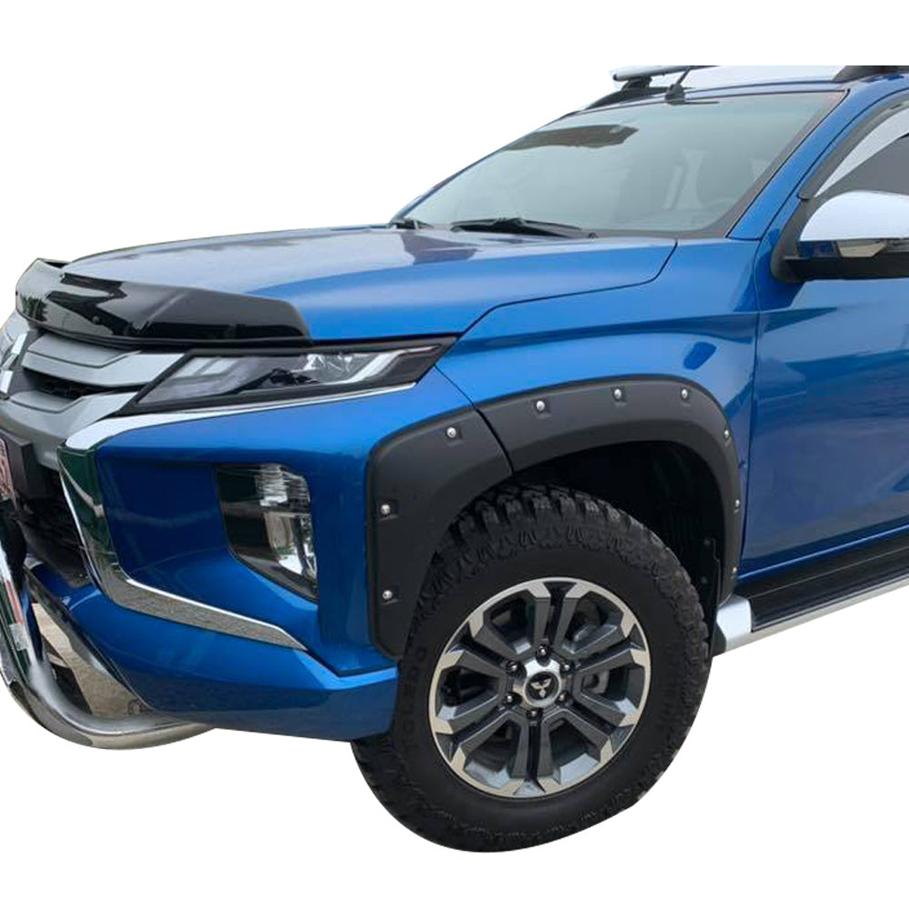 TRADIESCHOICE Matte Black Fender Flares Guard Cover for Mitsubishi Triton MR 2019+ | Stylish and Protective Arch Enhancements
