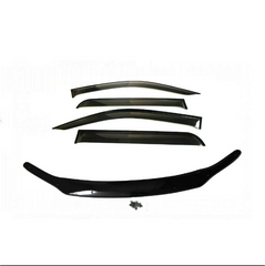 TRADIESCHOICE Bonnet Protector & Weathershields Window Visors for Toyota Hilux 2015-2019 REVO | Complete Protection and Style Package