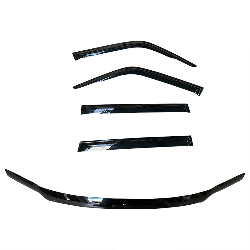 TRADIESCHOICE Bonnet Protector & Window Visors Weather Shield for Nissan Patrol GU4+ Y61 2004-2016 | Style and Protection