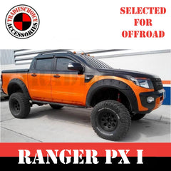 JUNGLE FENDER FLARES TEXTURE BLACK GUARD TRIM FITS FORD RANGER PX 1 2012-2015