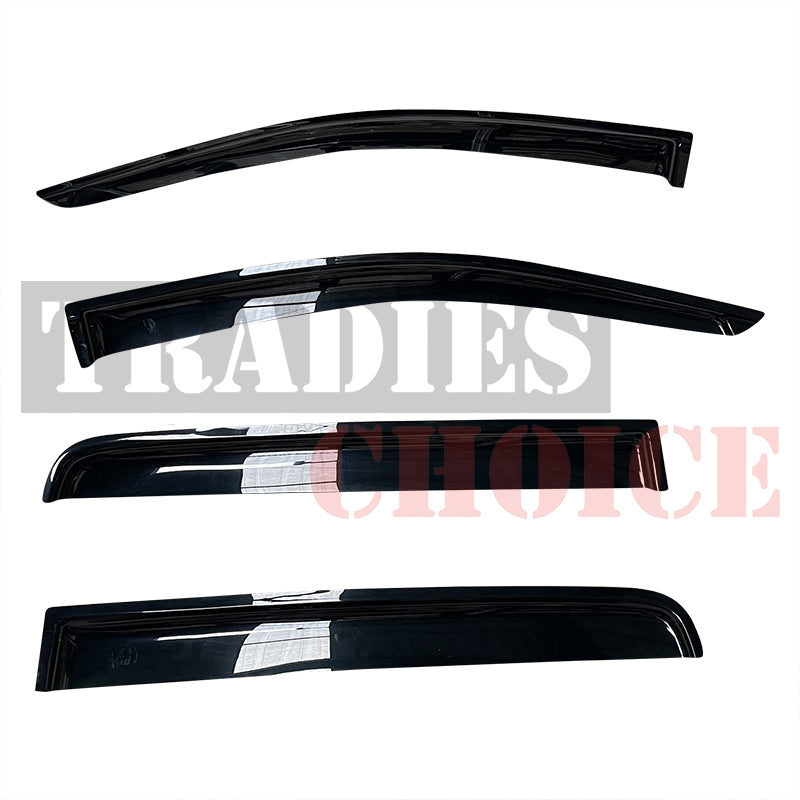 TRADIESCHOICE Weathershields Window Visors for Ford Ranger Dual Cab 2012-2024 | Stylish and Functional Upgrades