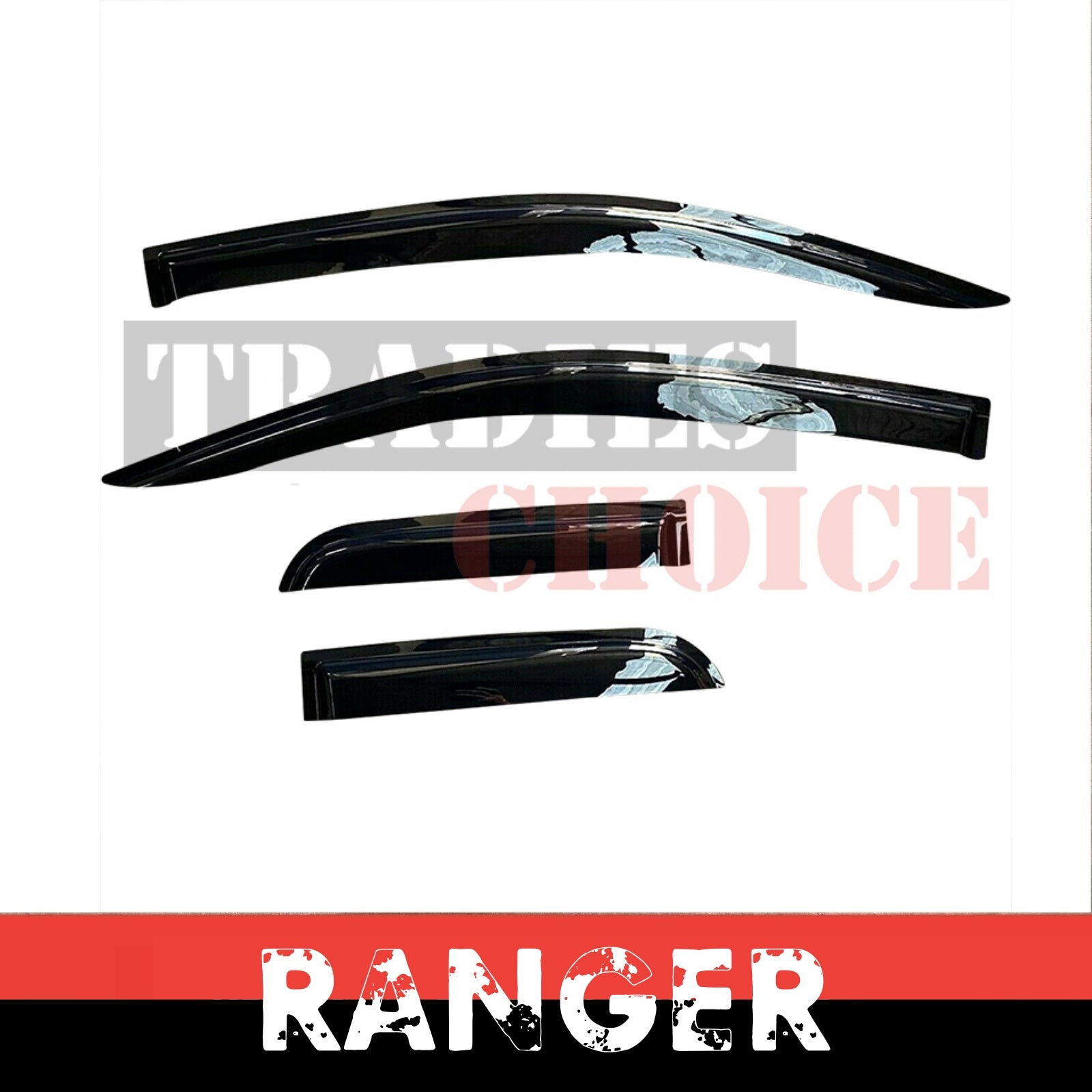 Weather Shields Window Visor to suit Ford Ranger Extra / Super Cab 2012-2021