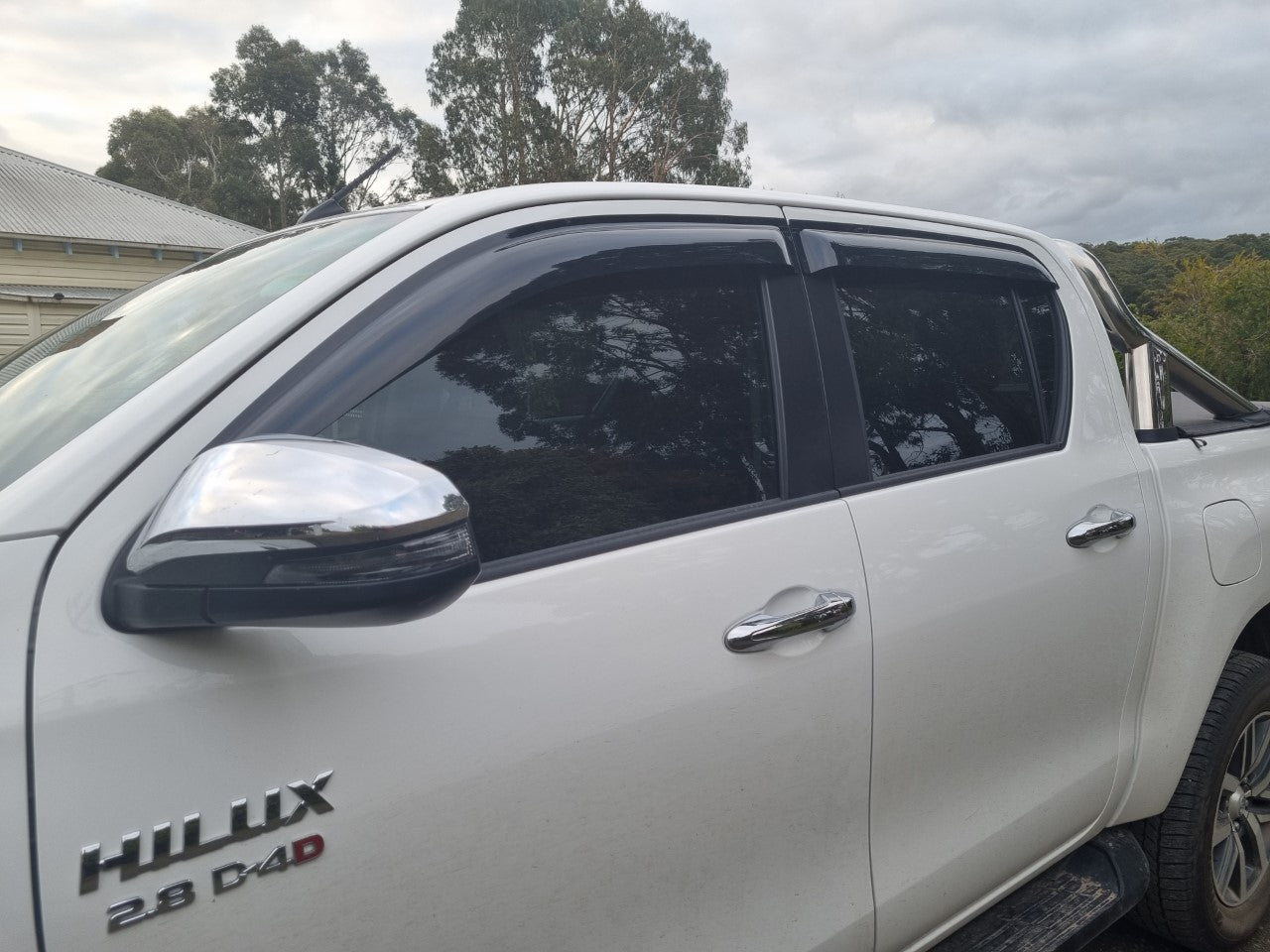 TRADIESCHOICE Bonnet Protector & Weathershields Window Visors for Toyota Hilux 2015-2019 REVO | Complete Protection and Style Package