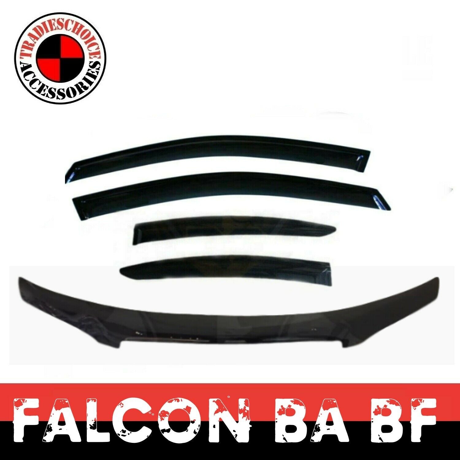 TRADIESCHOICE Bonnet Protector + Weathershields for Ford BA BF Falcon XT XR6 XR8, Fairlane, Fairmont | Style and Protection