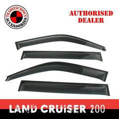 TRADIESCHOICE Weathershields for Toyota Land Cruiser 200 Series 2007-2015 | Window Visors for All-Weather Comfort
