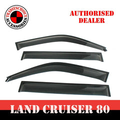 TRADIESCHOICE Weathershields Weather Shield for Land Cruiser 80 Series 1990-1998 | Set of 4 Visors