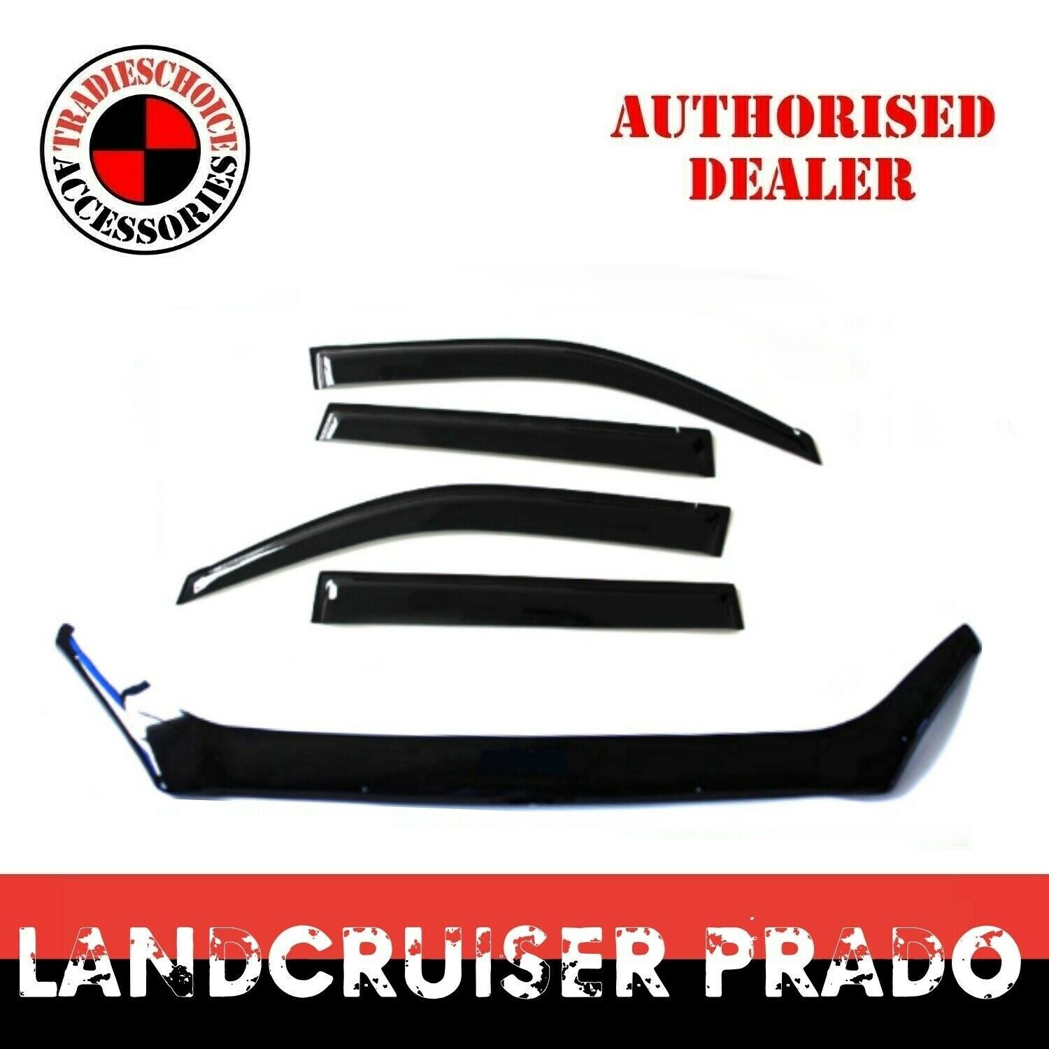 Bonnet Protector, Weathershields For Toyota Prado 120 Series 2003-09 SUN Visors