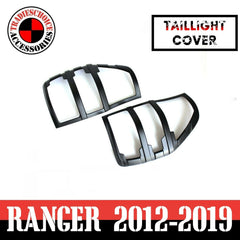 TRADIESCHOICE Matte Black Tail Light Trim Cover for Ford Ranger T6 T7 T8 2012-2020 | Enhance Style and Protection