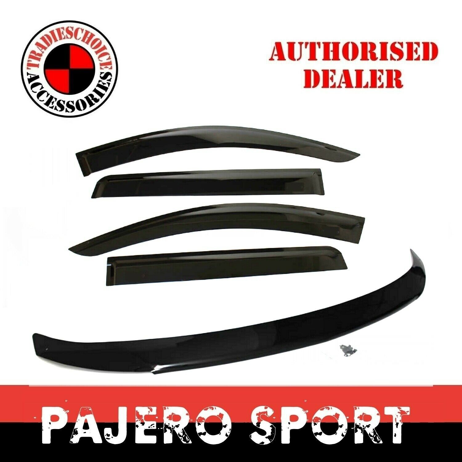 Bonnet Protector + Weathershields to suit Mitsubishi Pajero QF Sport 2018-2023