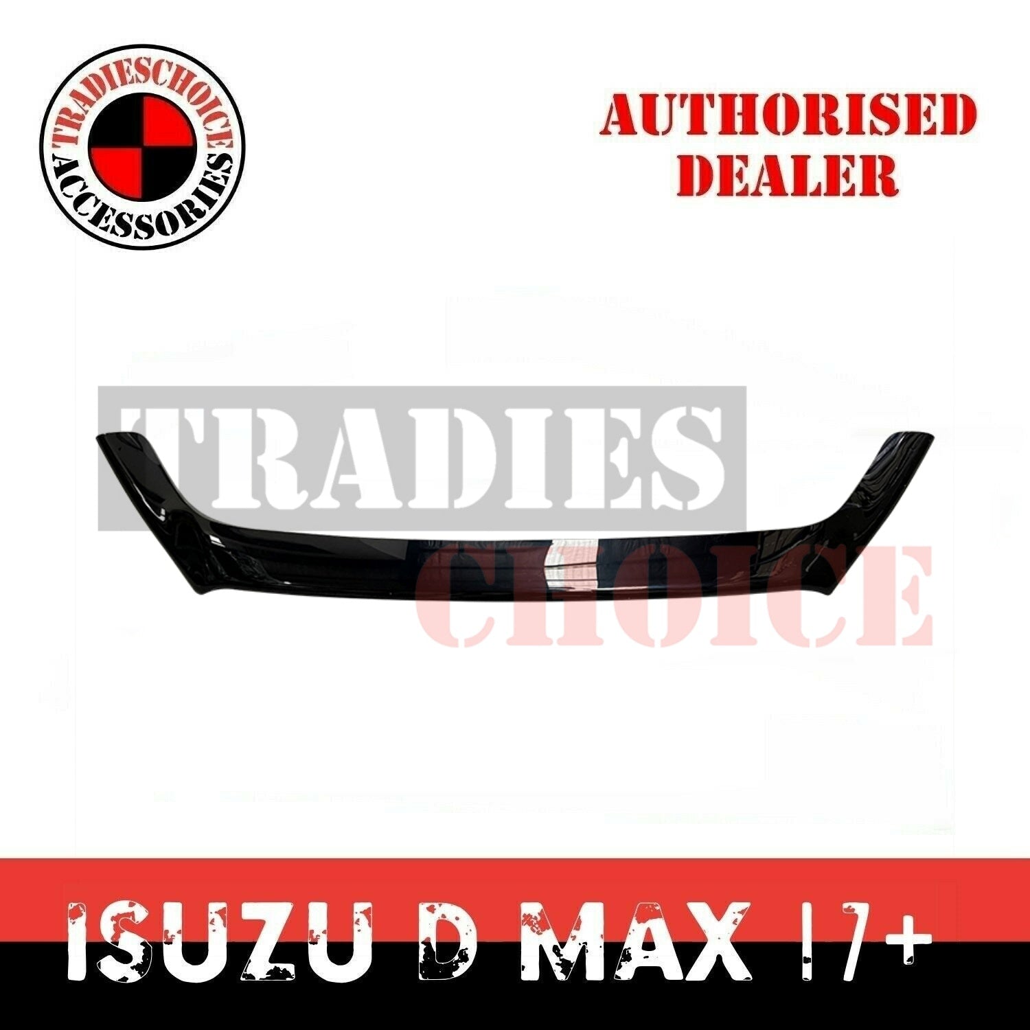 TRADIESCHOICE Bonnet Protector for Isuzu D-Max 2016-2019 | Tinted Guard in Dmax Black for Durability