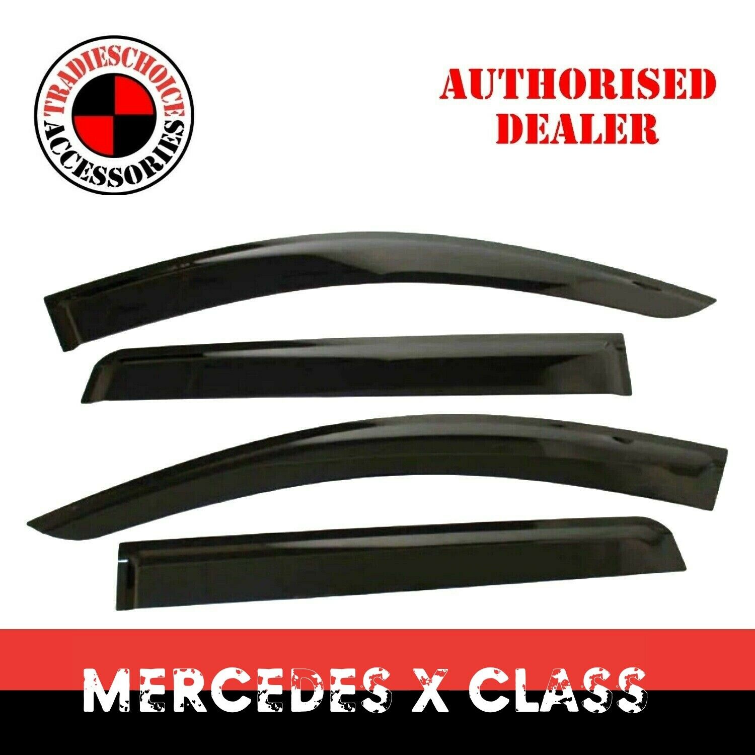 Weathershields Window Visors for Mercedes Benz X-Class 2018+ Weather Shields NEW