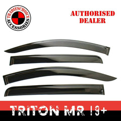 TRADIESCHOICE Weather Shields Window Visors for Mitsubishi Triton MR 2019+ | Enhance Style and Comfort
