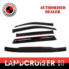 TRADIESCHOICE Bonnet Protector + Weathershields for Toyota Landcruiser 80 Series | Enhanced Style and Protection