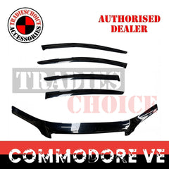 TRADIESCHOICE Bonnet Protector & Weathershields Window Visors for Commodore VE Sedan 2006-2013 | Complete Protection and Style Package