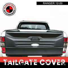 TRADIESCHOICE Black Rear Tailgate Cover for Ford Ranger T6, T7, T8 Wildtrak PX2 MK1 MK2 2012-2019 | Style and Protection