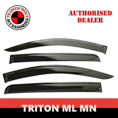 TRADIESCHOICE Window Sun Visors Weathershields for Mitsubishi Triton 2006-2015 | Stylish and Protective Enhancements