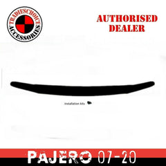 TRADIESCHOICE Tinted Black Bonnet Protector Guard for Mitsubishi Pajero NS NX 2007-2020 | Style and Protection
