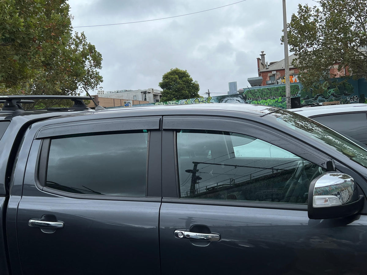 TRADIESCHOICE Weathershields Window Visors for Ford Ranger Dual Cab 2012-2024 | Stylish and Functional Upgrades